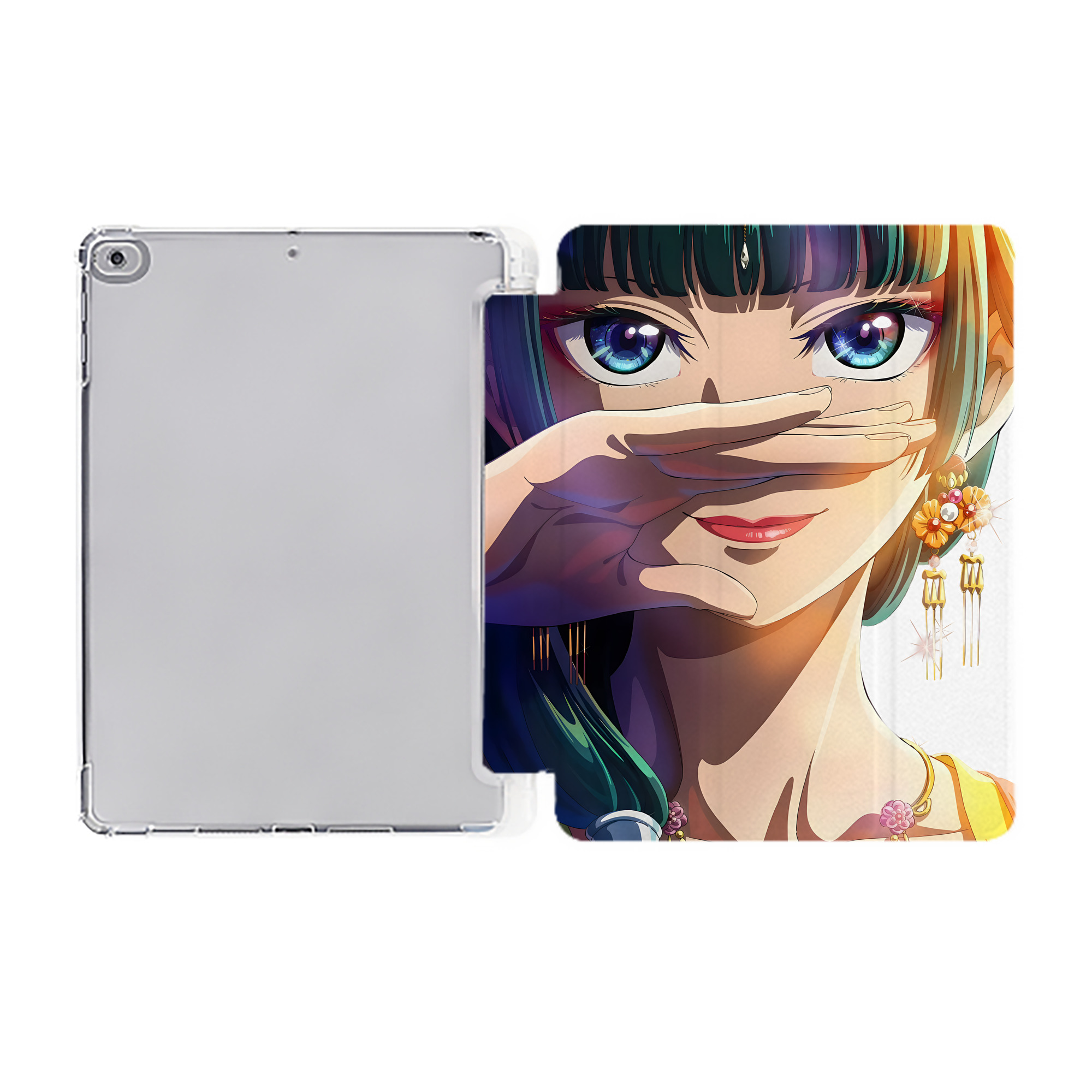 （画像用） 薬屋のひとりごと The Apothecary Diaries IPad ケース ペン収納付き 三つ折りスタンド PUレザー×シリコン 対応機種9.5/10.5/10.9インチ